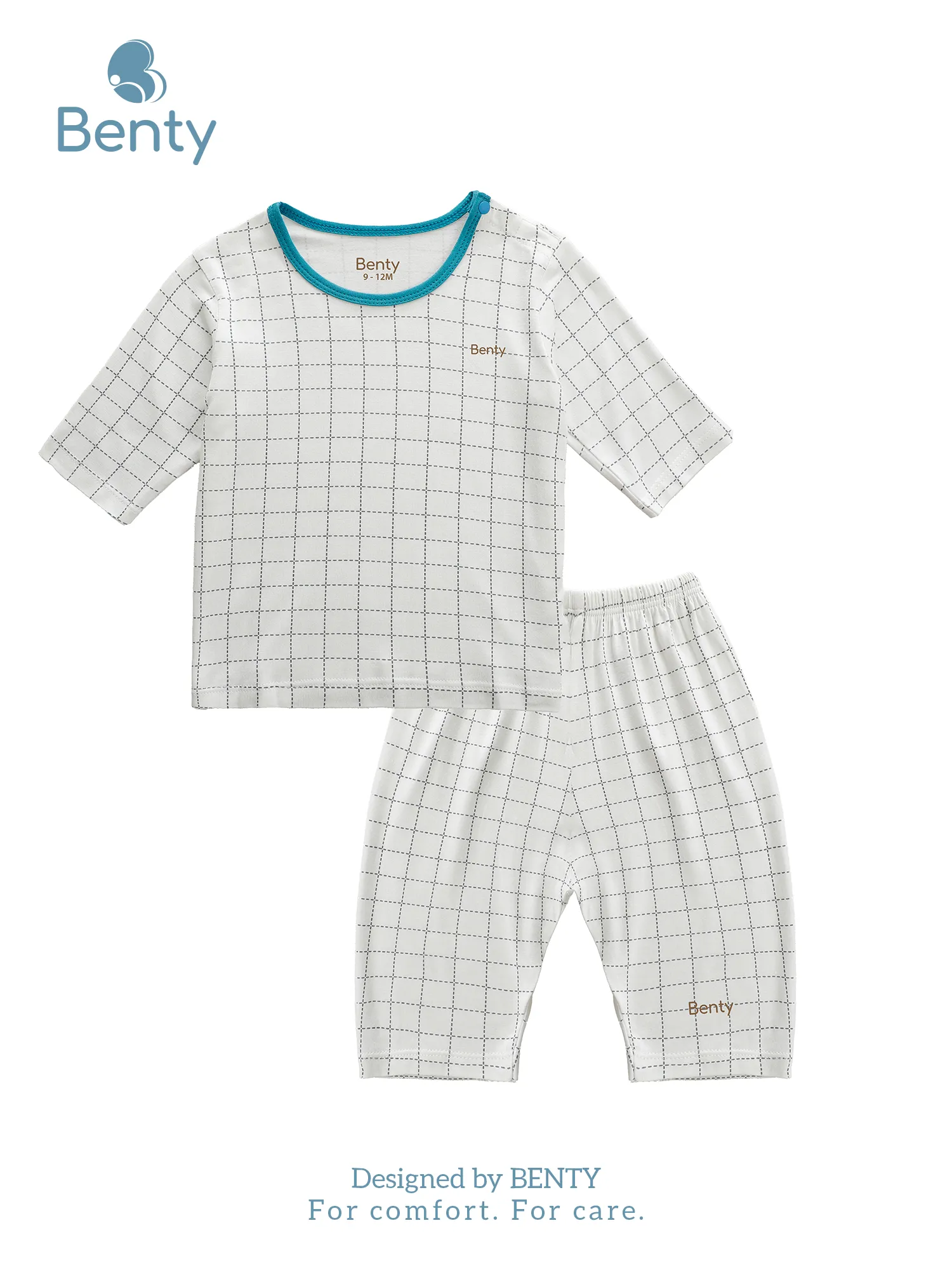 BENTY mid-length plaid suit, premium kids clothing set