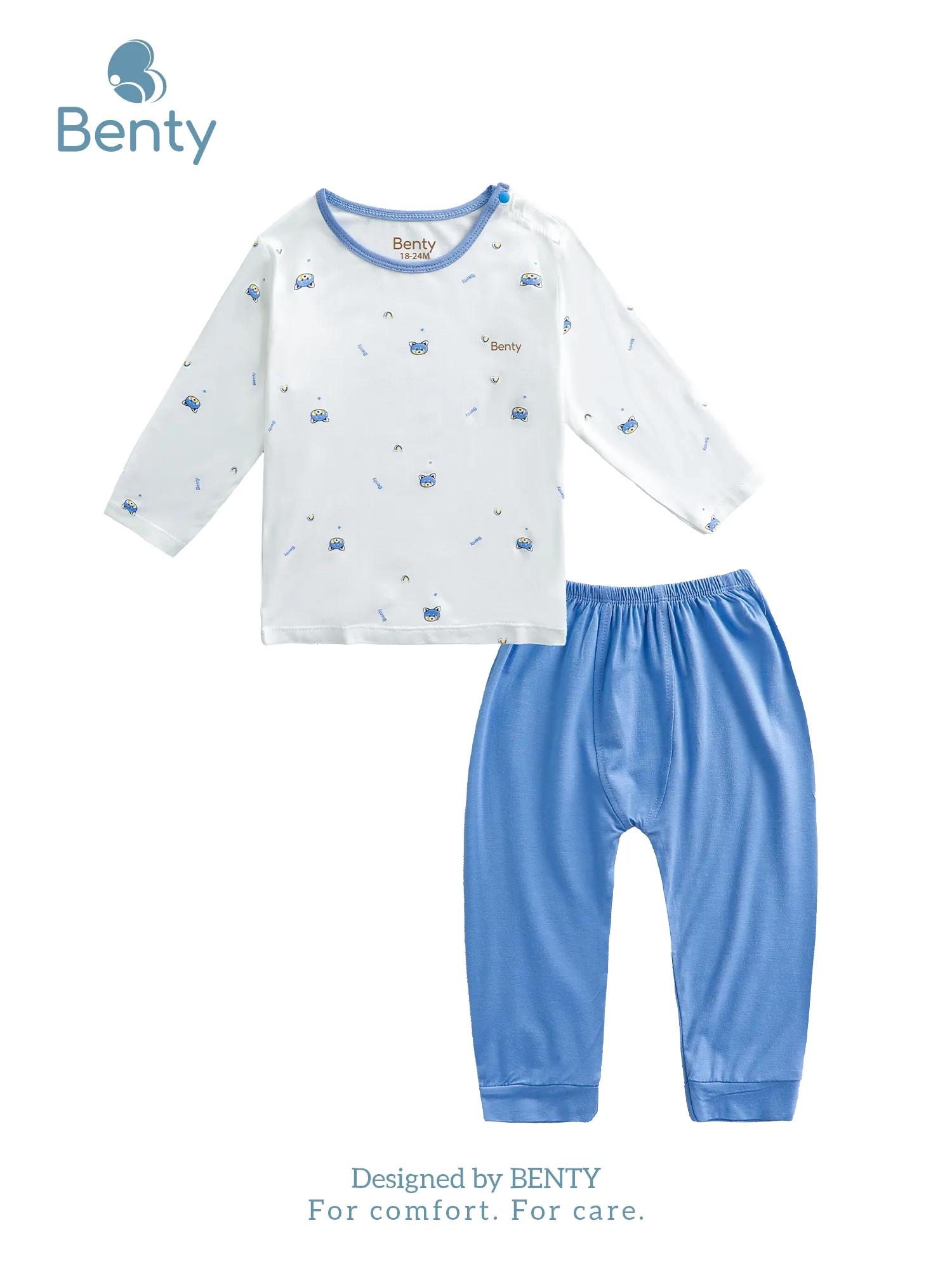 Dài cài vai họa tiết gấu BENTY đồ bộ trẻ em chính hãng