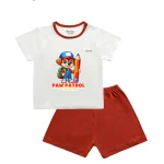 Bộ cộc tay cài vai viền in Paw BT112 BENTY, đồ trẻ em cao cấp