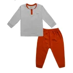 Dài tay cổ trụ phối xám trơn BENTY đồ bộ trẻ em an toàn