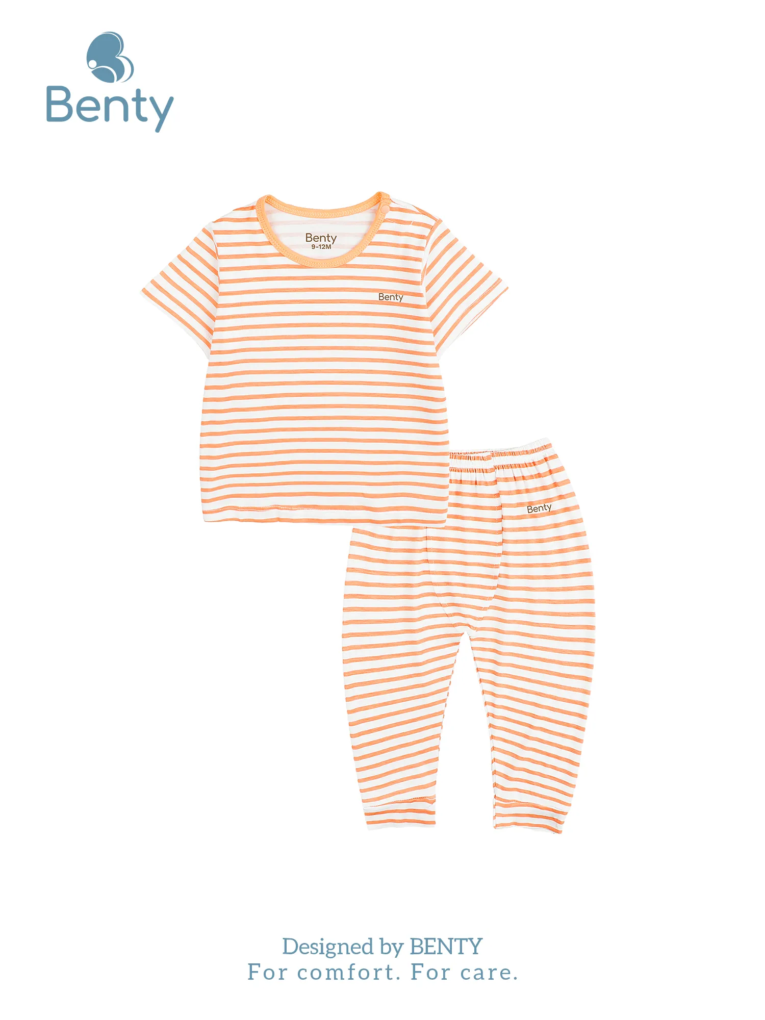 BENTY full striped short-sleeve top and long pants set