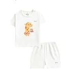 Bộ cộc tay cài vai in hươu BENTY BT003,quần áo trẻ em mềm mịn