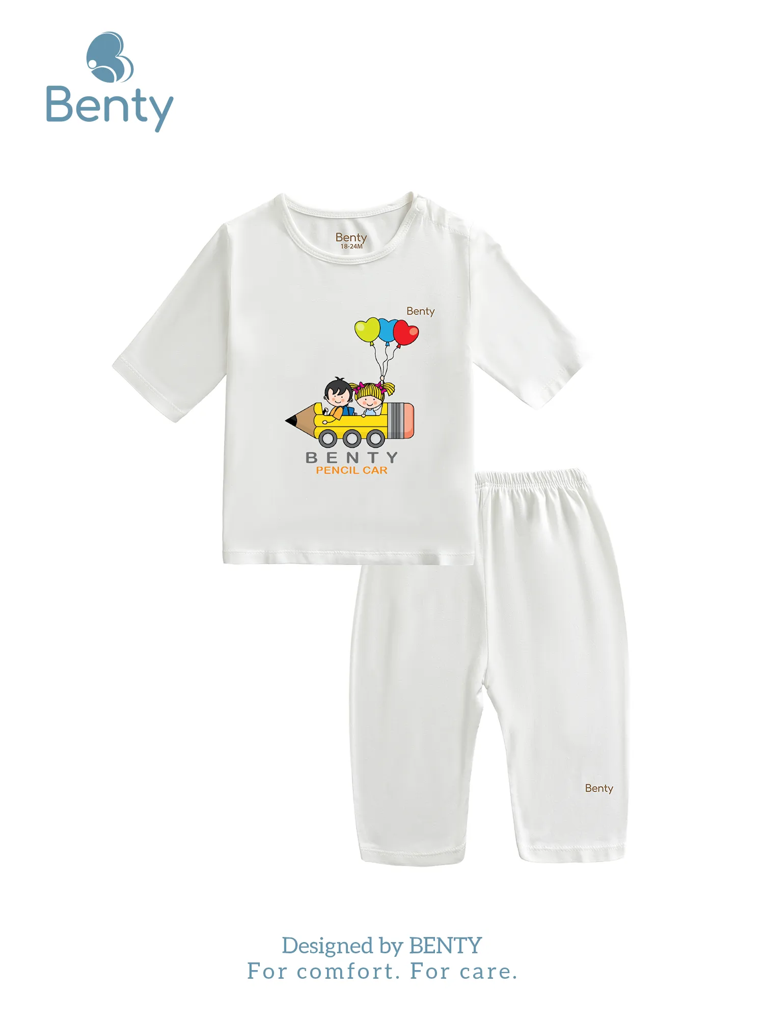 Áo lửng quần lửng BT034 BENTY chất vải mềm mịn mát cho bé