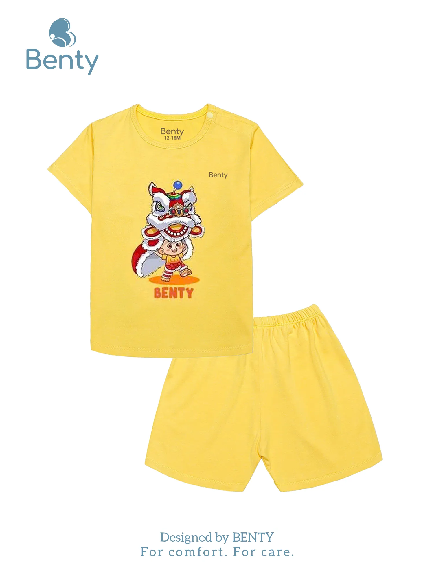 Bộ cộc tay cài vai BT068 BENTY mịn mát, màu sắc tươi tắn