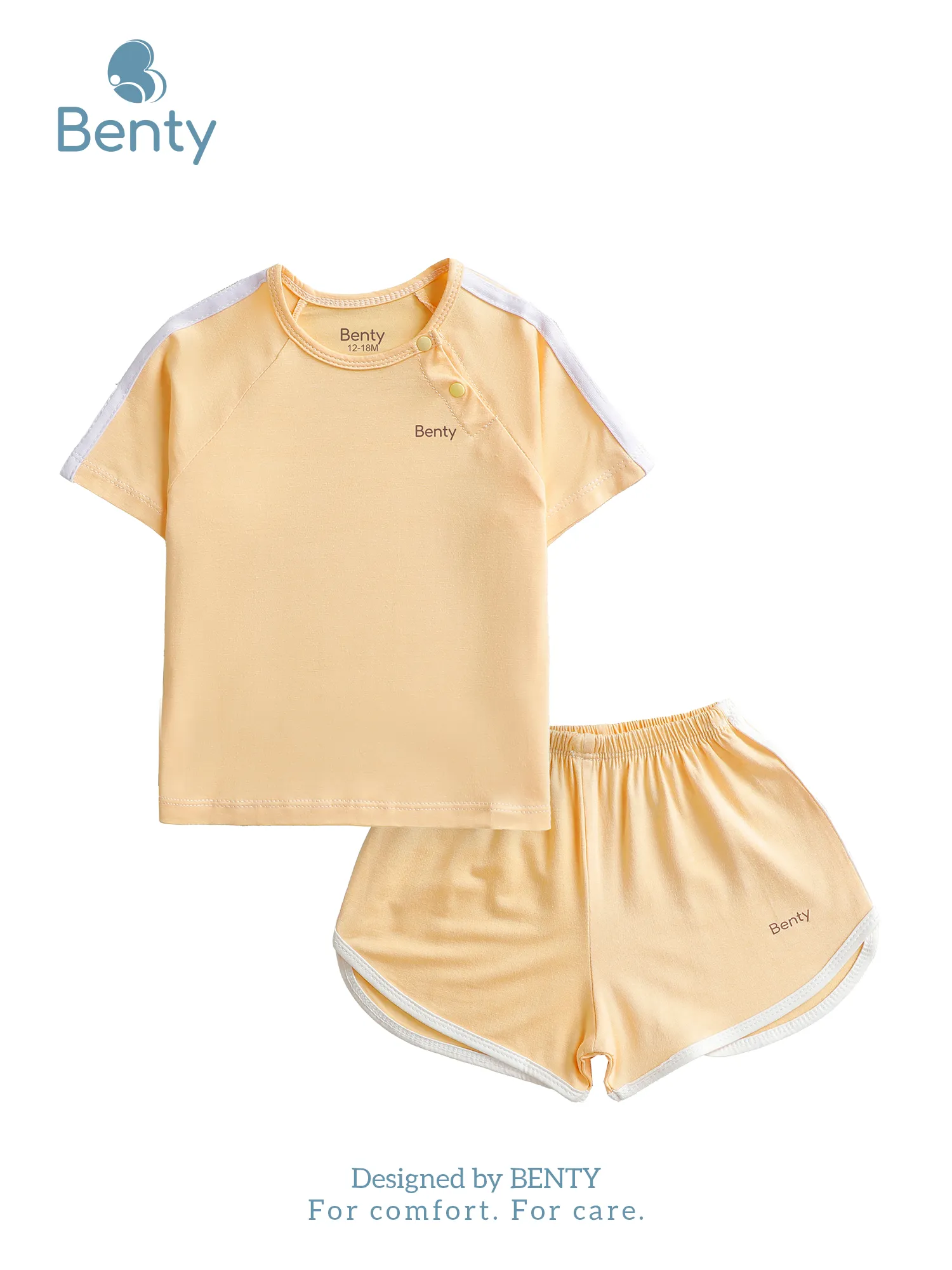 BENTY basic sporty short sleeve cross button set, kids outfit