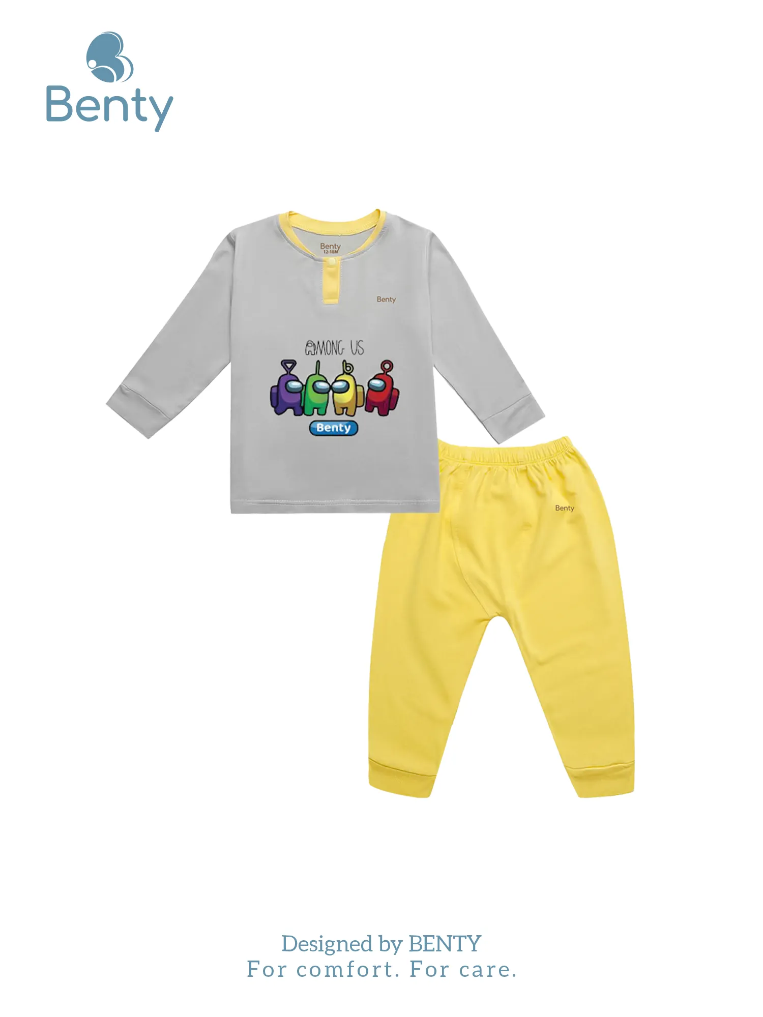 Dài cổ trụ phối xám BT044 BENTY đồ bộ cao cấp an toàn