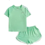 BENTY basic sporty short sleeve cross button set, kids outfit