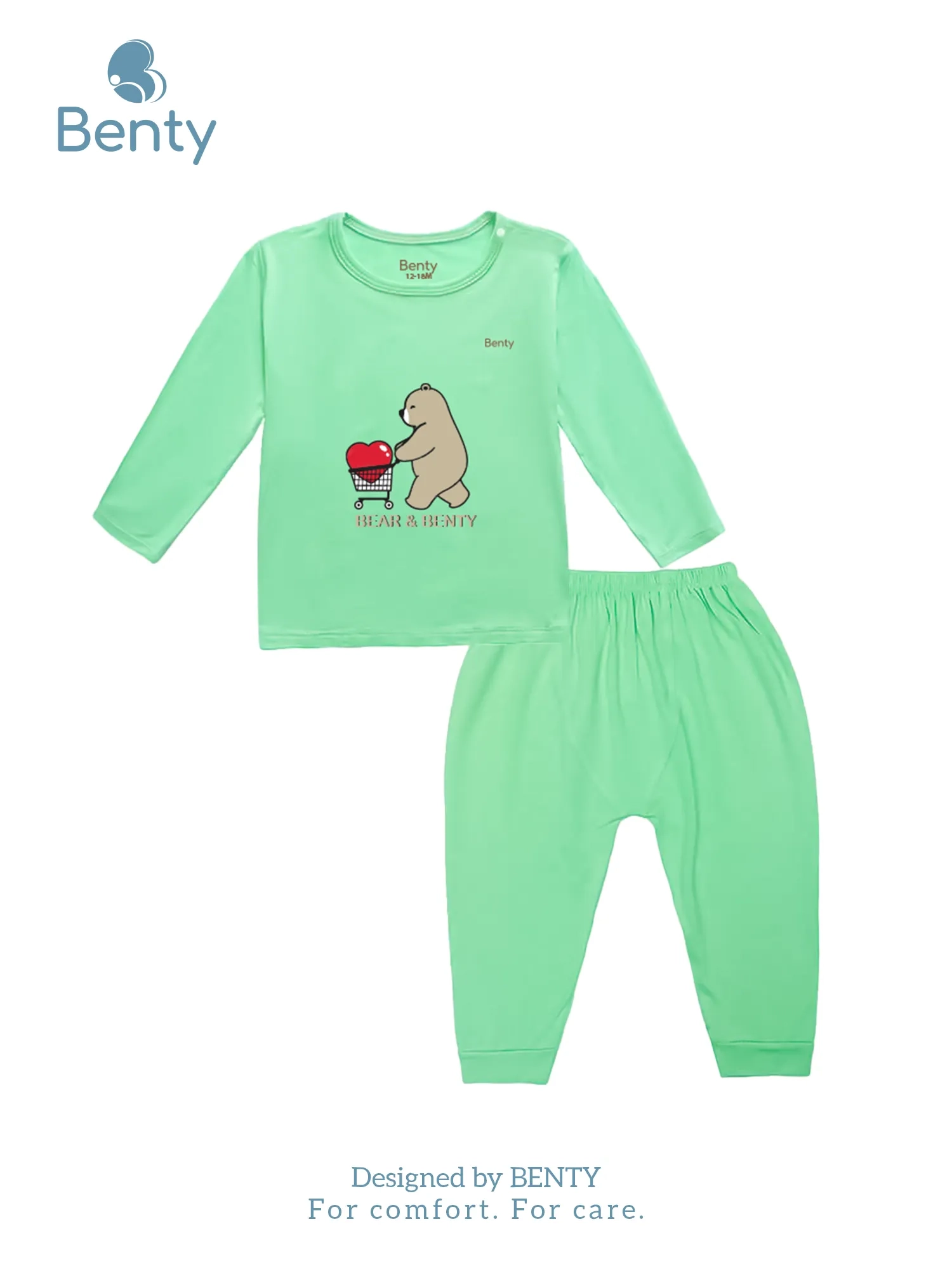 Dài tay cài vai BT001 BENTY đồ bộ chính hãng an toàn cho bé