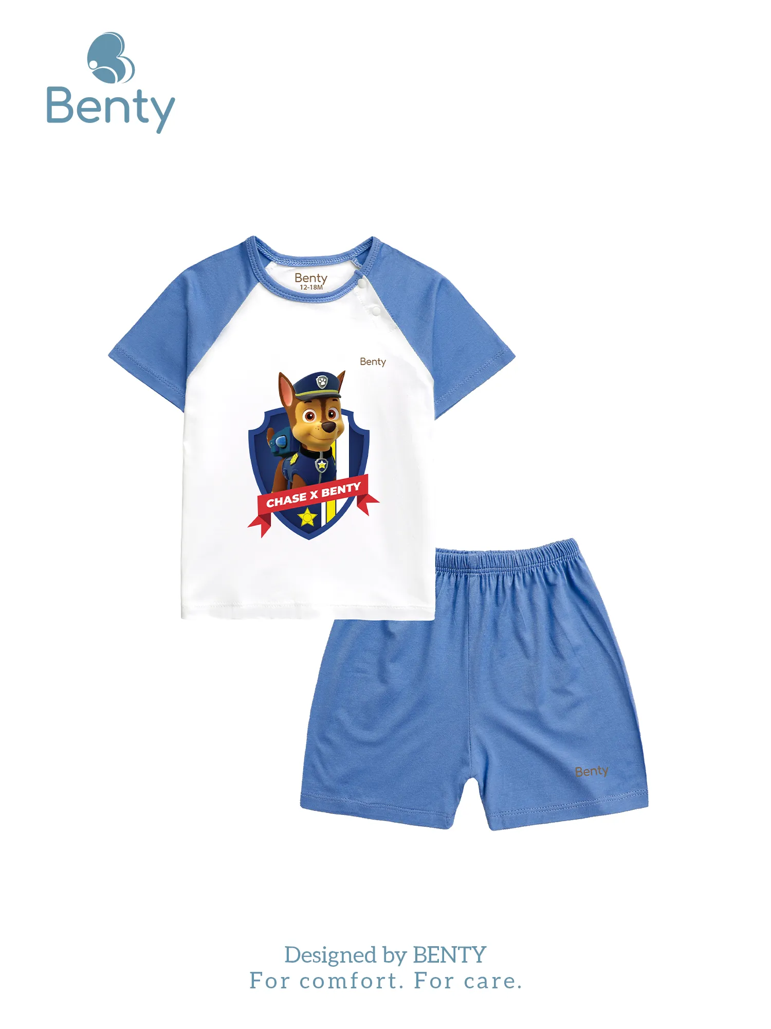 Bộ cộc tay cài chéo in Paw Patrol BENTY, đồ bộ cho bé