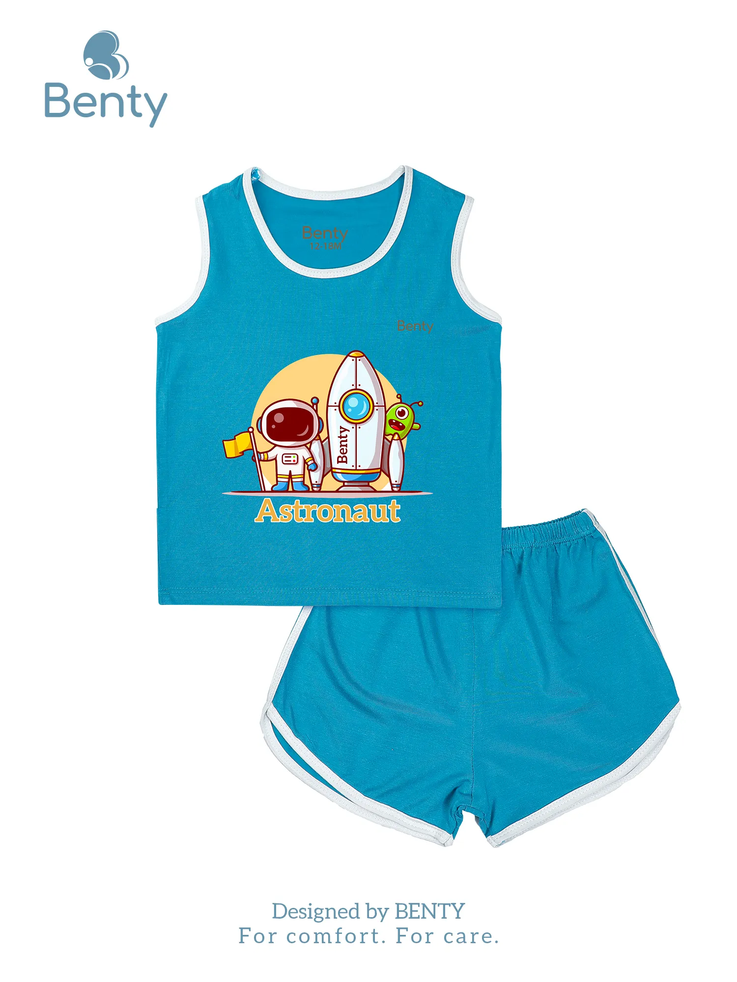 Ba lỗ thể thao BT070 in hình phi hành gia BENTY tươi trẻ cho bé