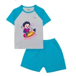 Bộ cộc tay cài chéo phối in BT082 BENTY, chất liệu cao cấp