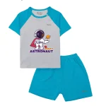 Bộ cộc tay cài chéo nền xám in BT085 BENTY,quần áo trẻ em