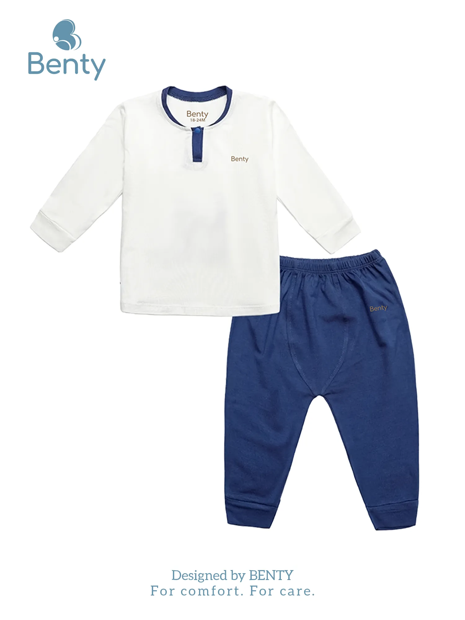 Dài tay cổ trụ trơn BENTY quần áo mềm mịn mát cho bé