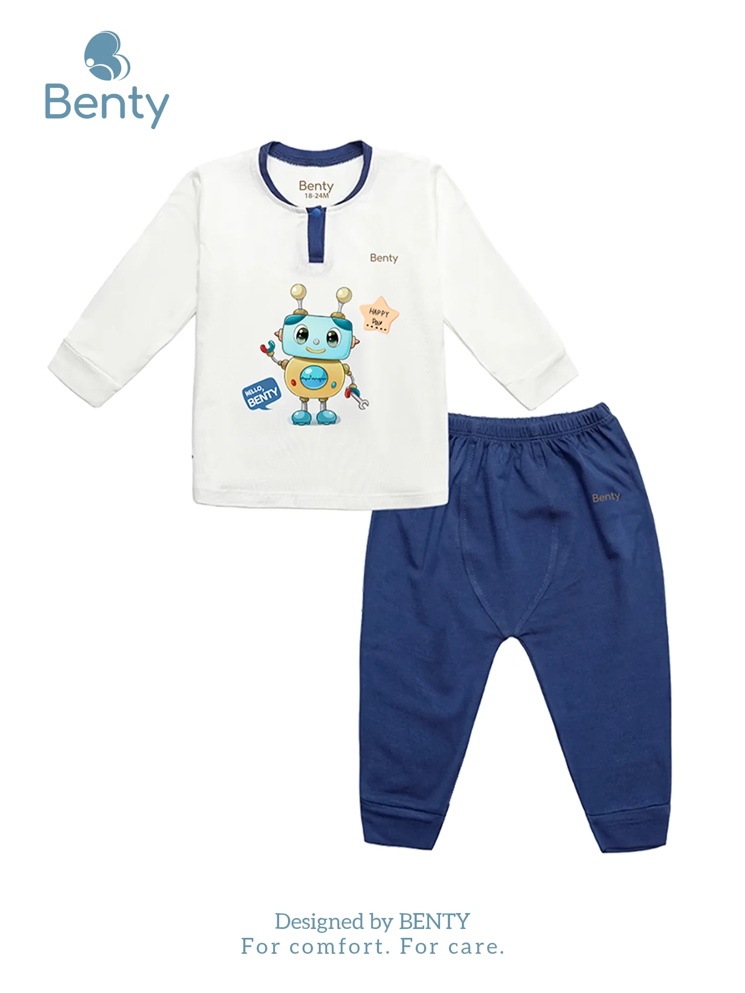 Dài tay cổ trụ BT047 BENTY thấm hút mồ hôi tốt cho bé