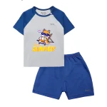 BENTY BT083 Summer print short sleeve cross button set