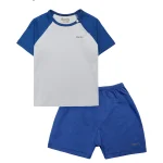 Bộ cộc tay cài chéo trơn nền xám BENTY, basic cho bé