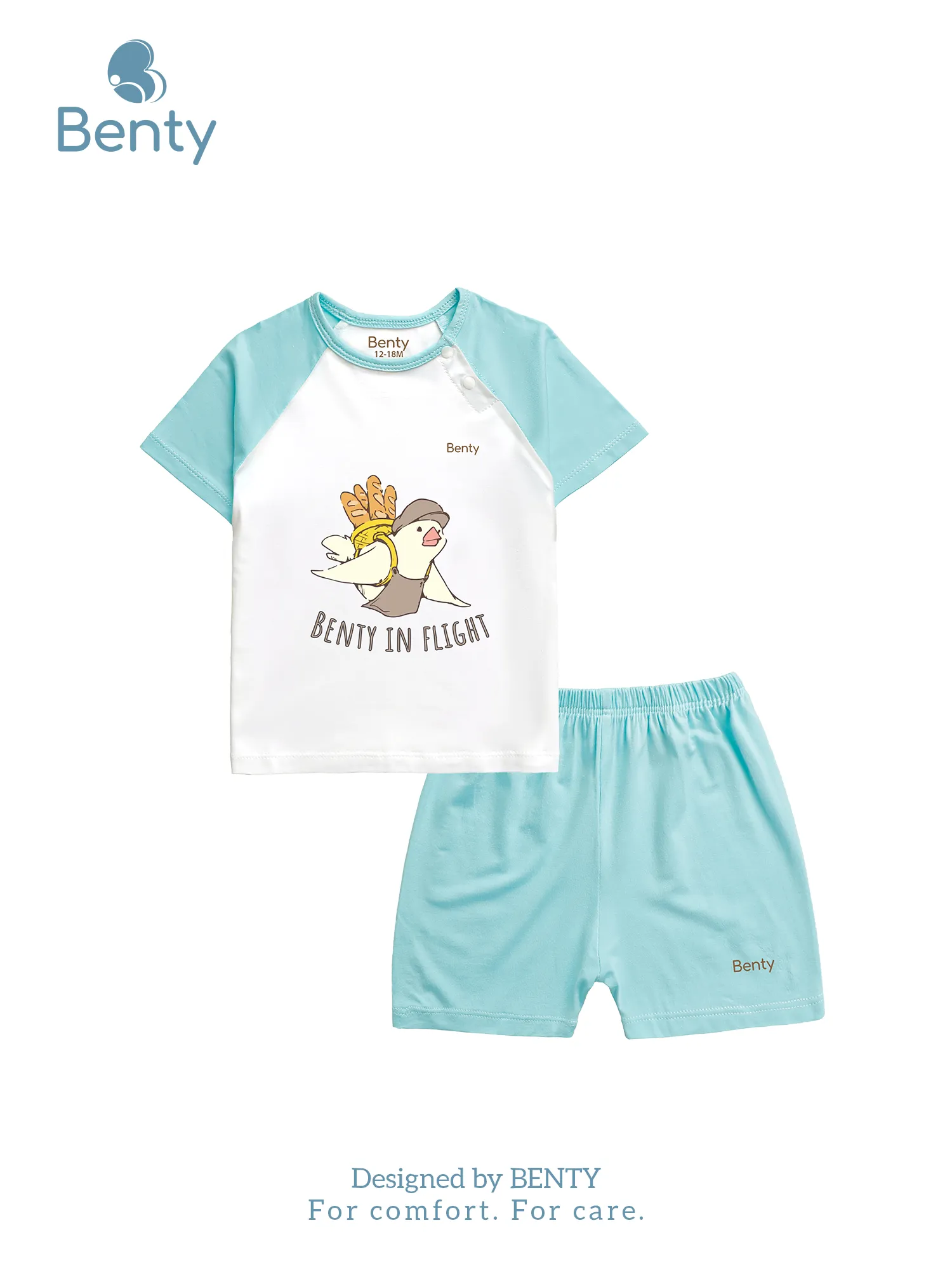 Bộ cộc tay cài chéo in hình BT002, đồ bộ trẻ em