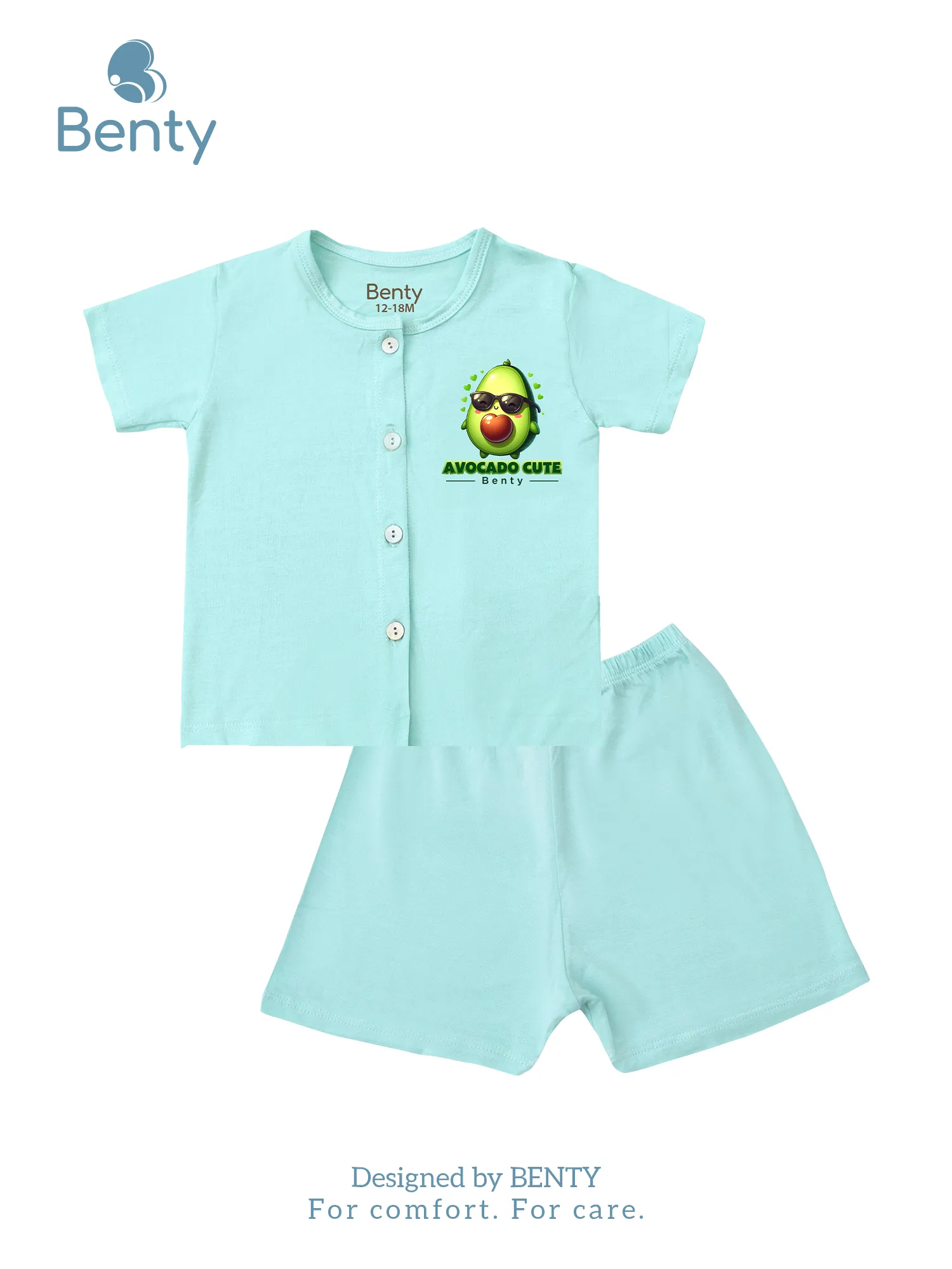 Bộ cộc tay cài thẳng in BT116 BENTY, nút cài thẳng tiện lợi