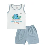 Benty BT099 printed dinosaur tank top set with trim comfortable to wear