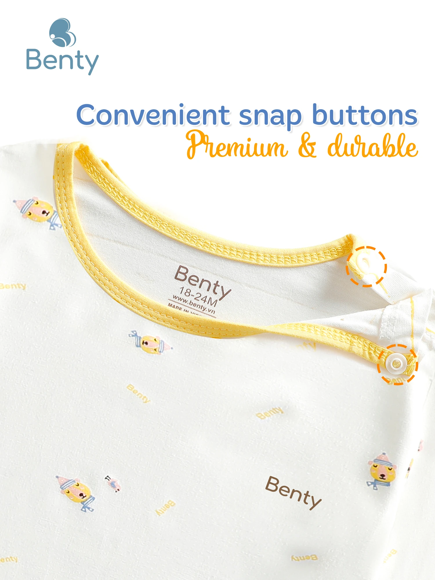 BENTY outfit long- shoulder-set with bear pattern