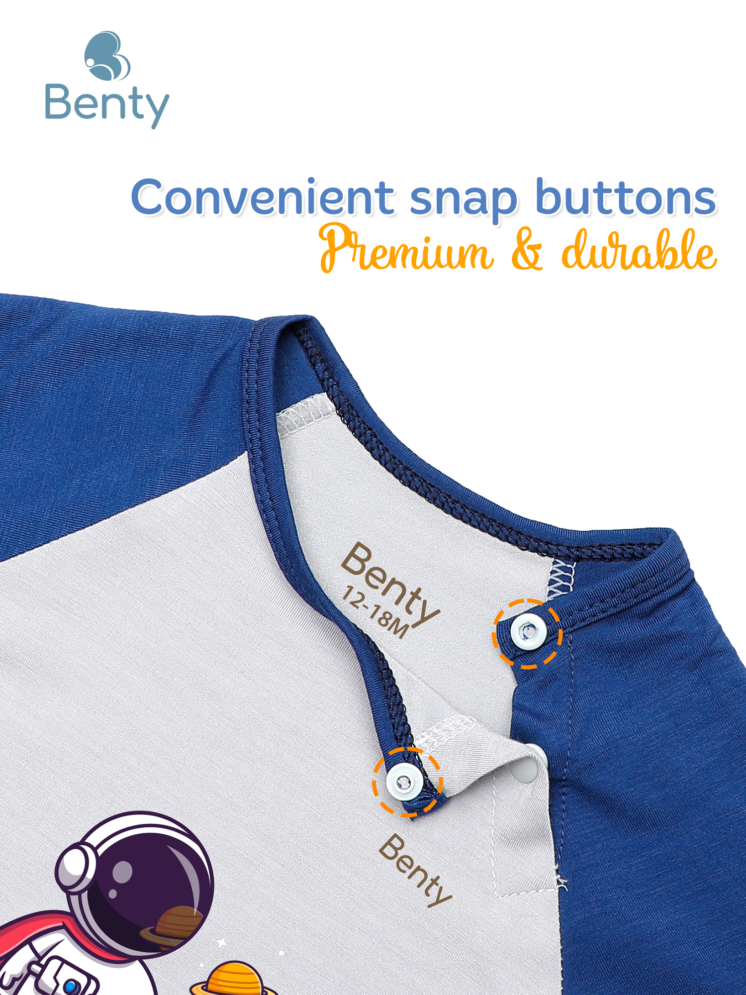 BENTY BT085 printed short sleeve cross button set, kidswear