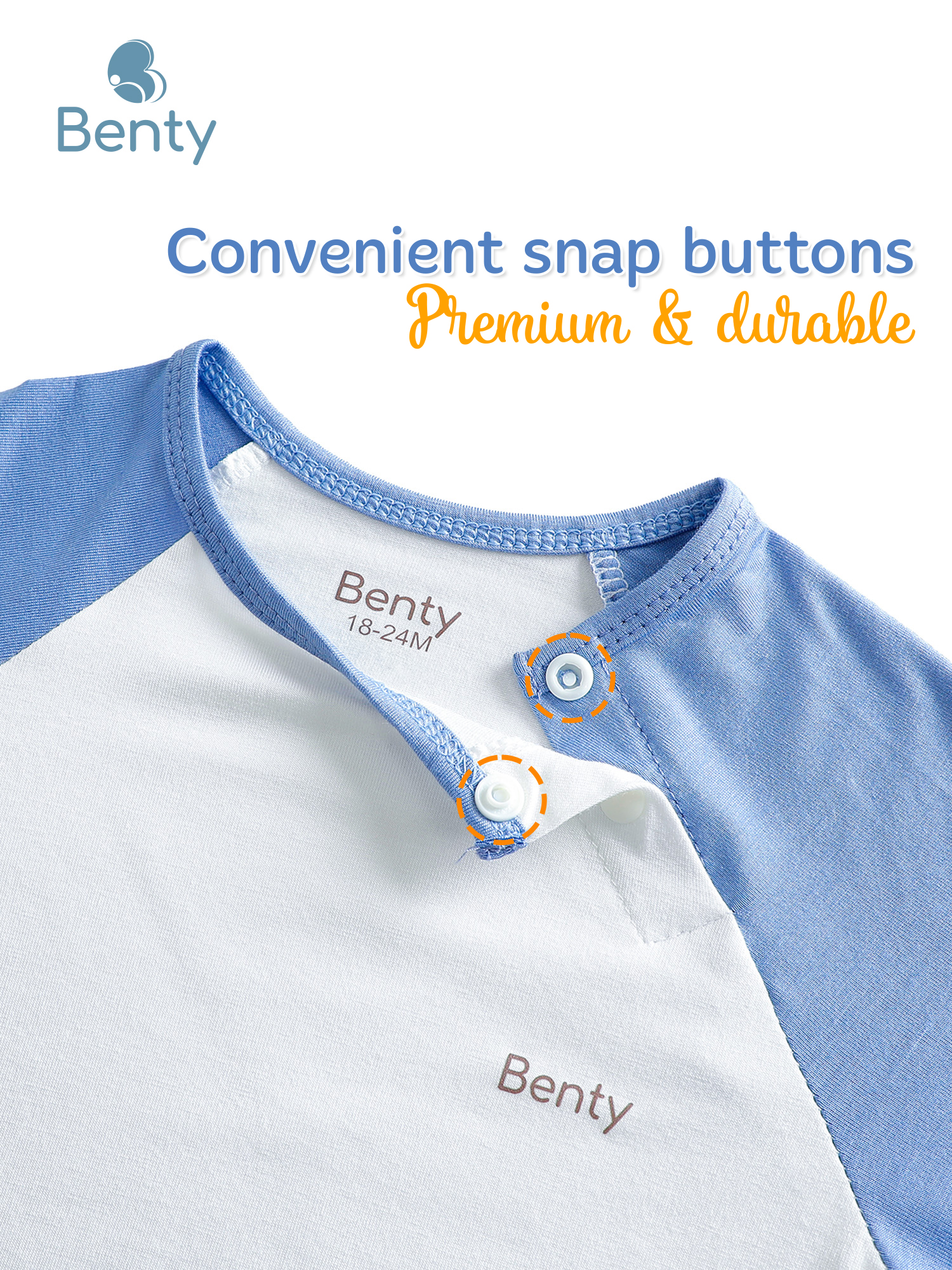 BENTY cross-button plain long–lovely children’s clothes
