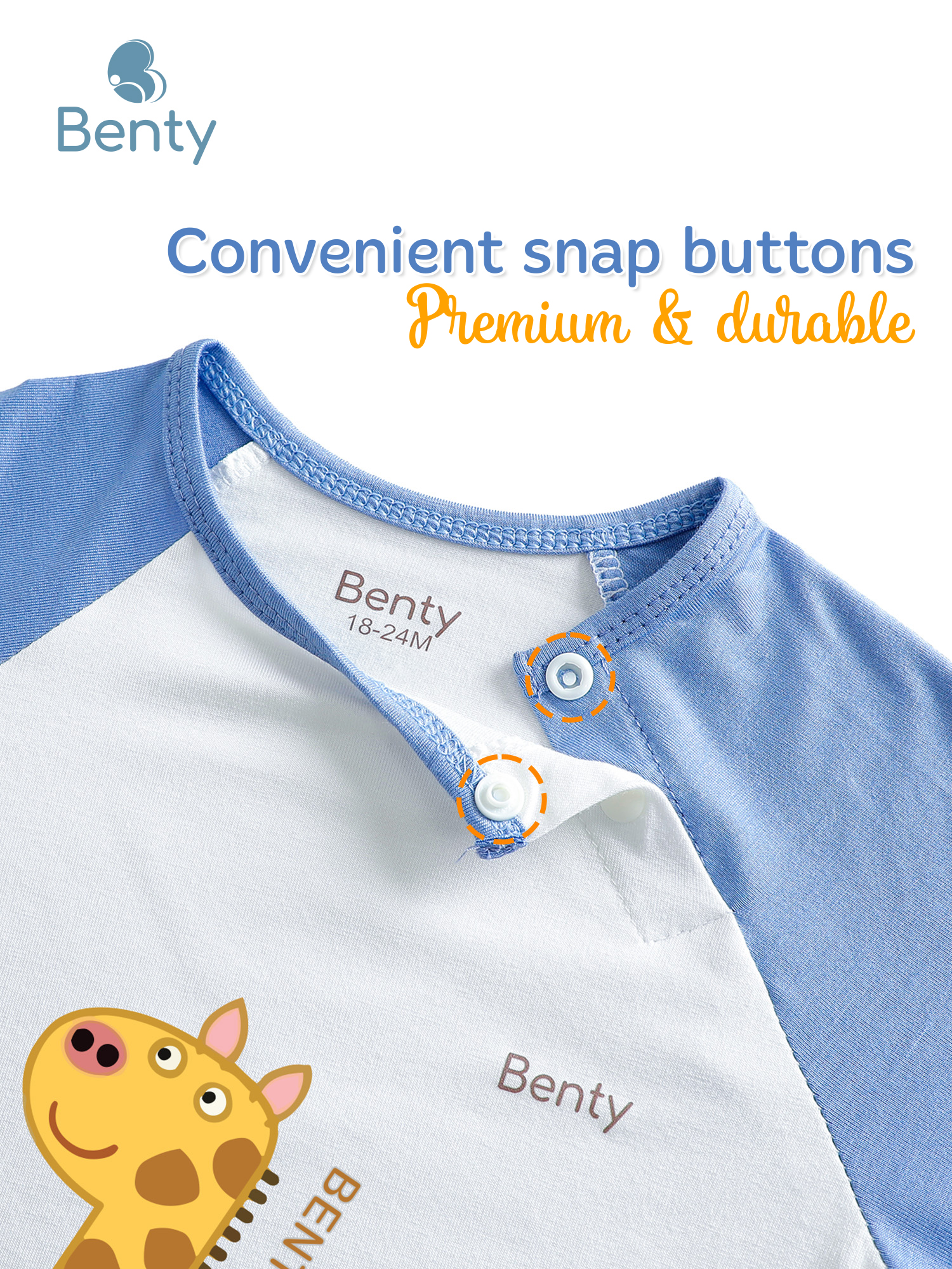 BENTY BT020 cute cross-button long set for children
