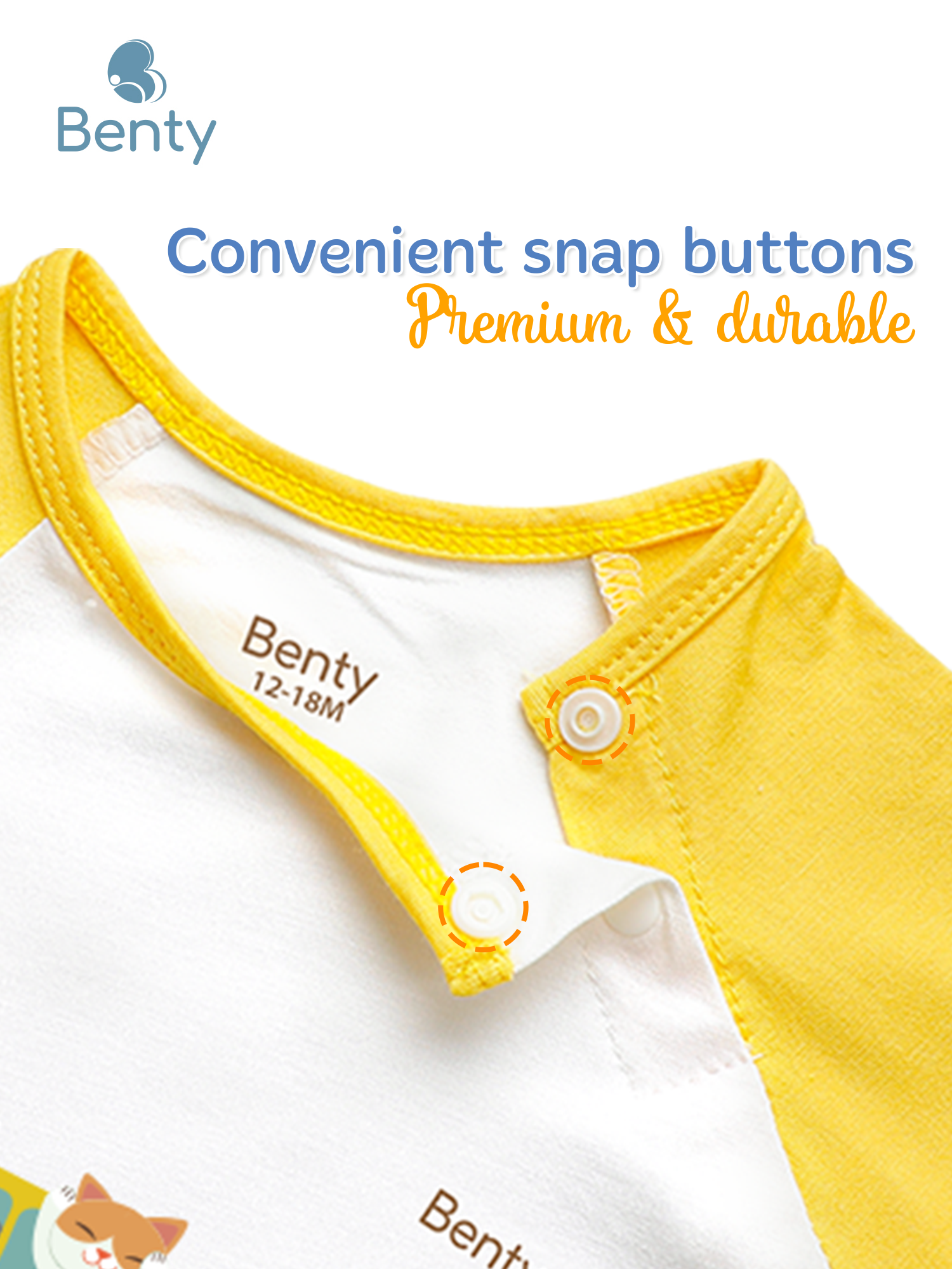 BENTY BT019 short sleeve cross button set, soft and smooth fabric