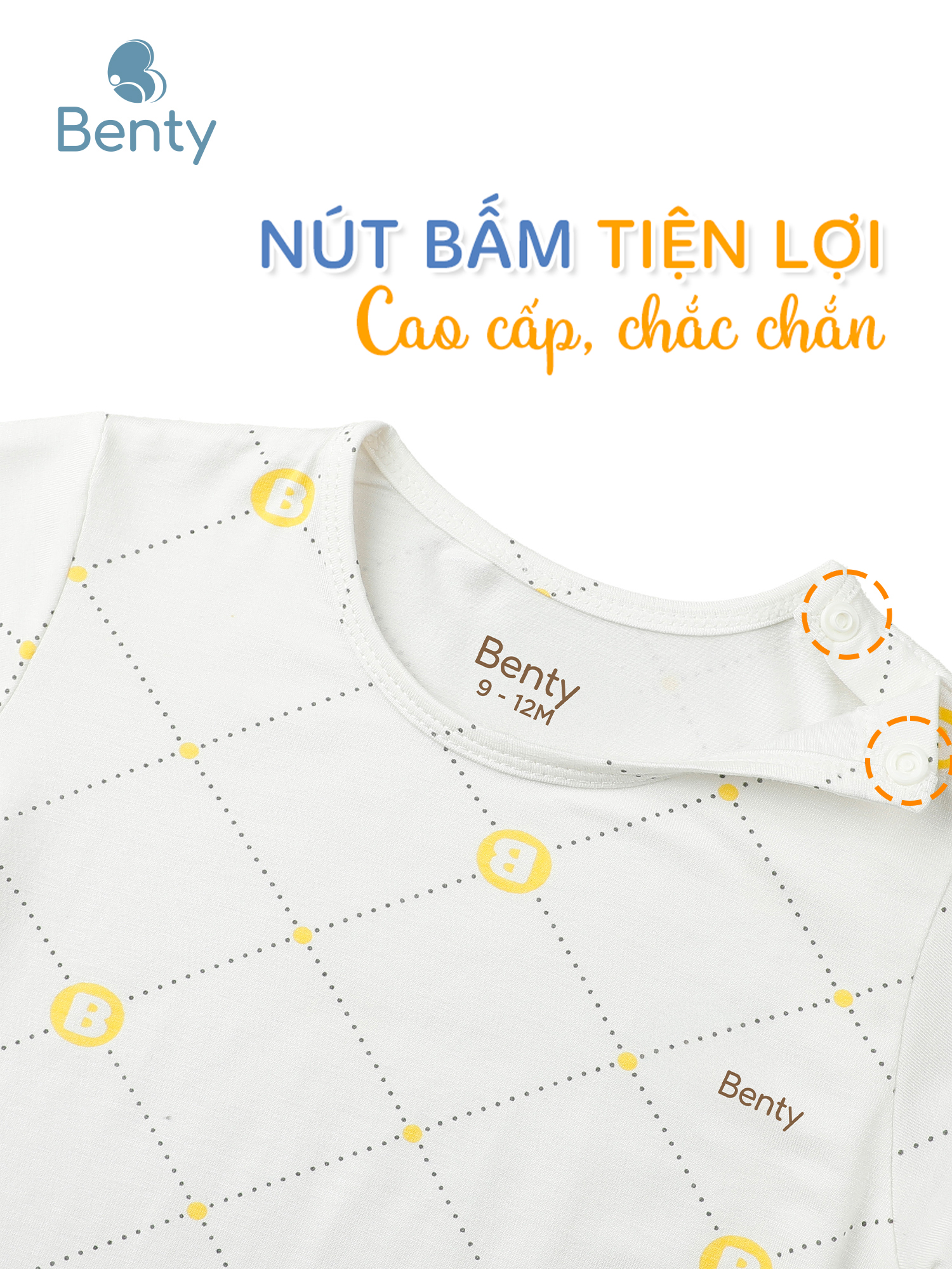 Cộc tay cài vai full họa tiết BENTY chất mềm mát