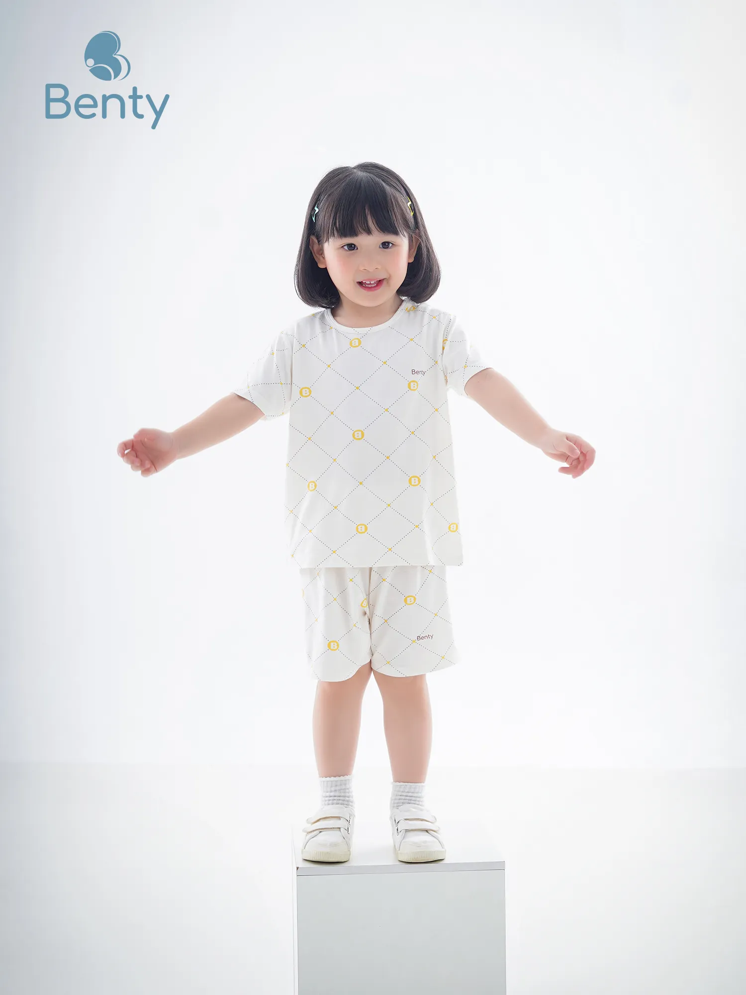 Cộc tay cài vai full họa tiết BENTY chất mềm mát