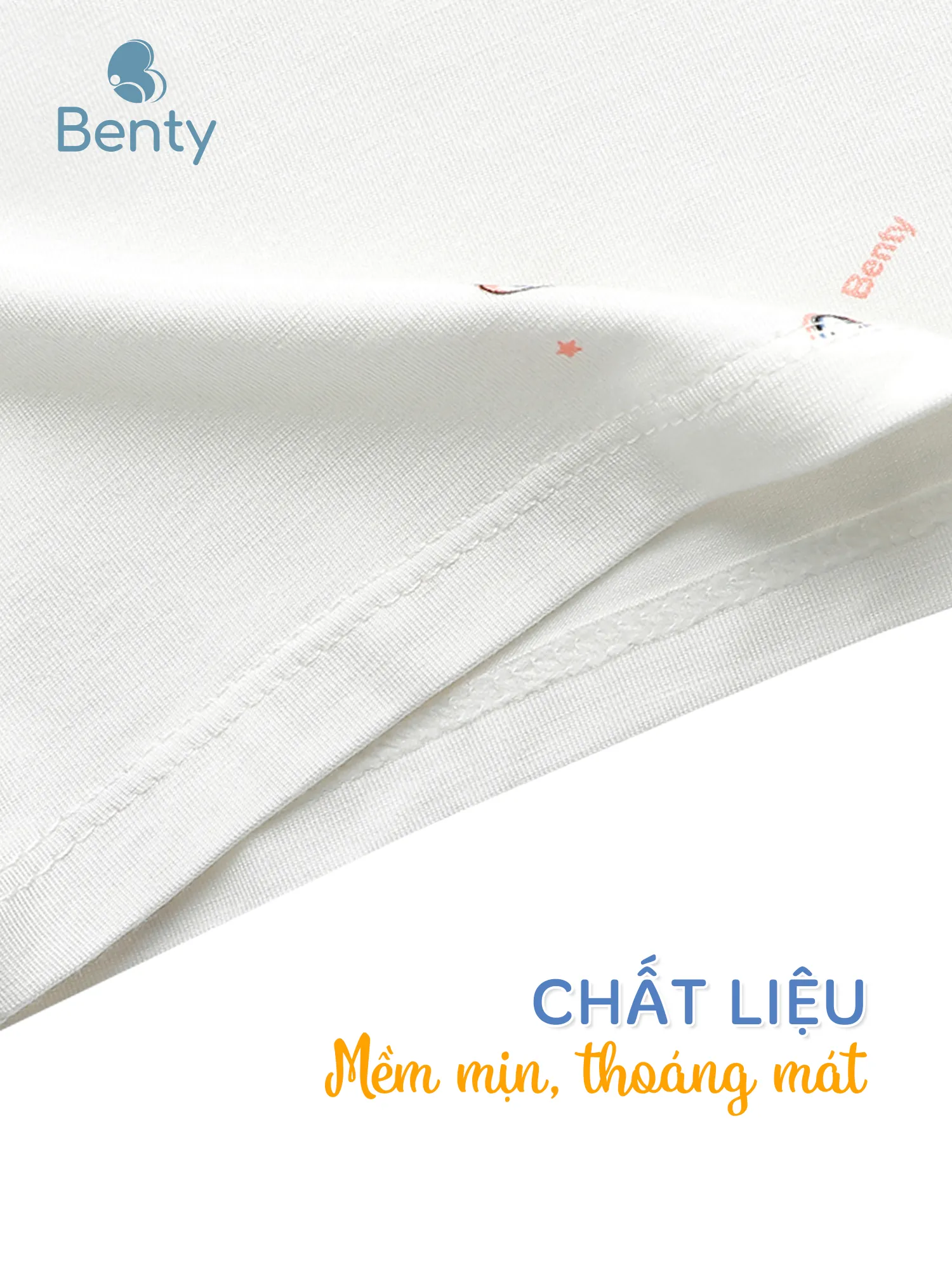 Bộ cộc tay cài vai họa tiết hồng BENTY mềm mịn mát