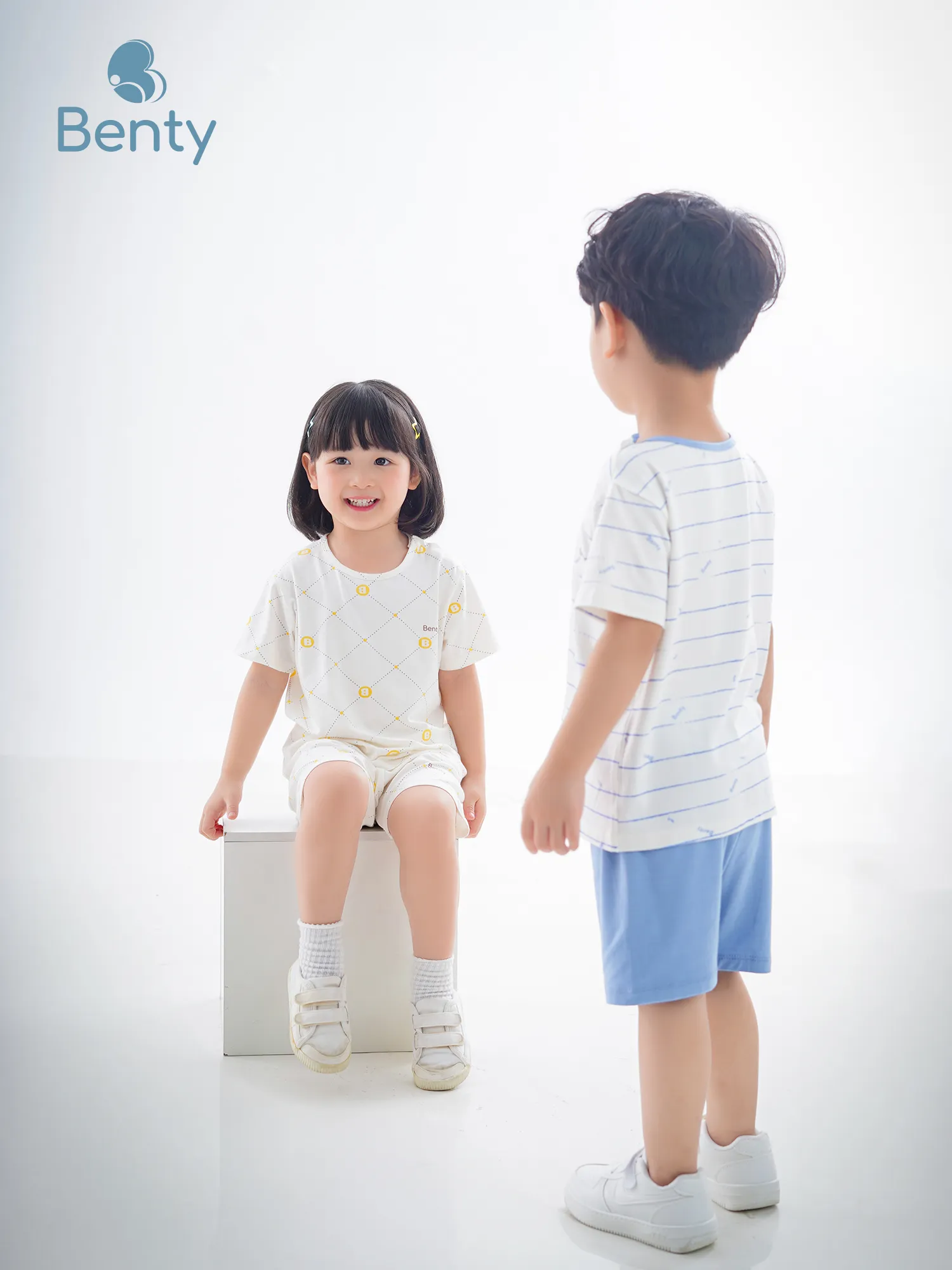 Cộc tay cài vai full họa tiết BENTY chất mềm mát