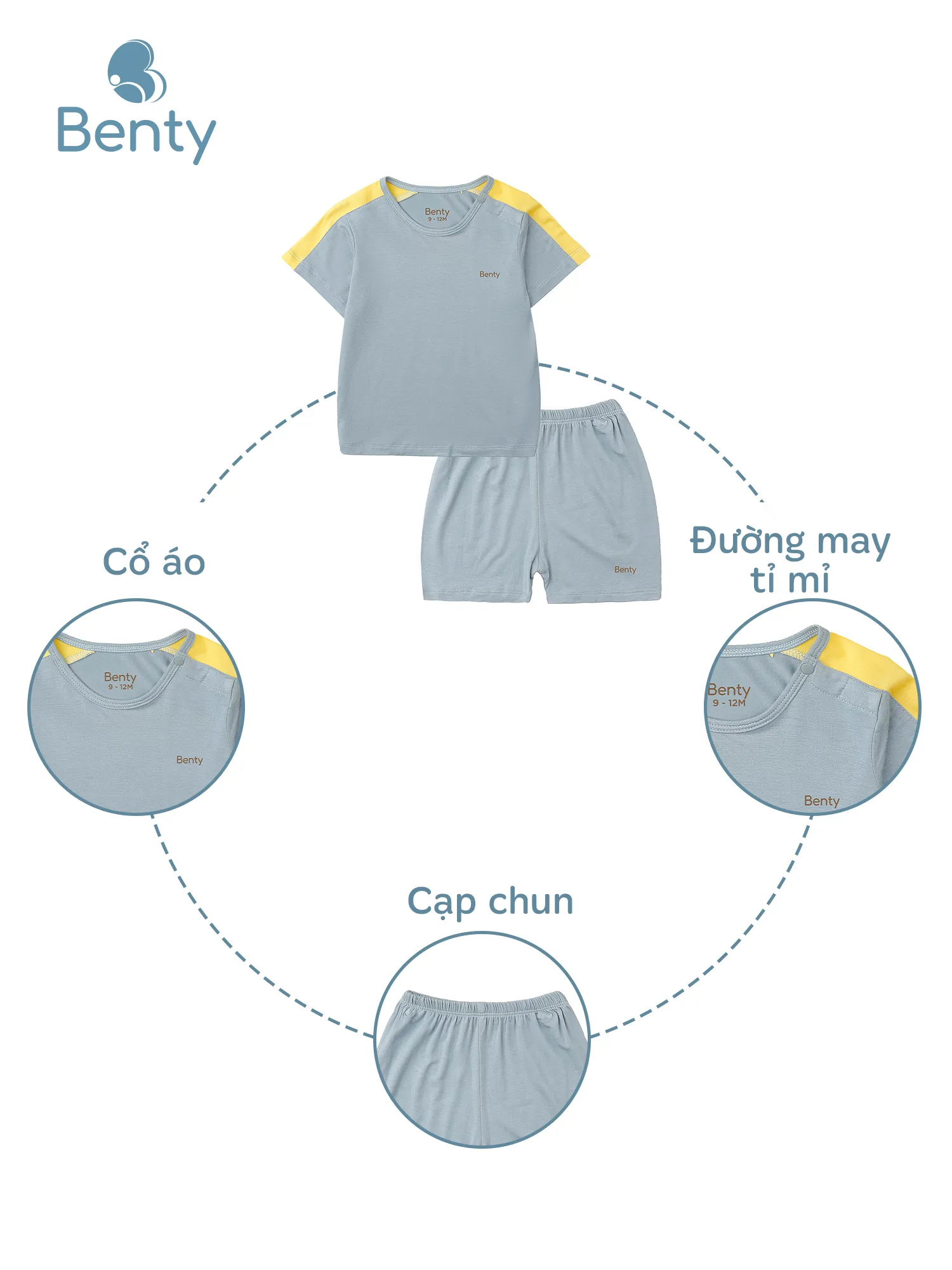 Bộ cộc tay cài vai Street BENTY, cài vai tiện lợi