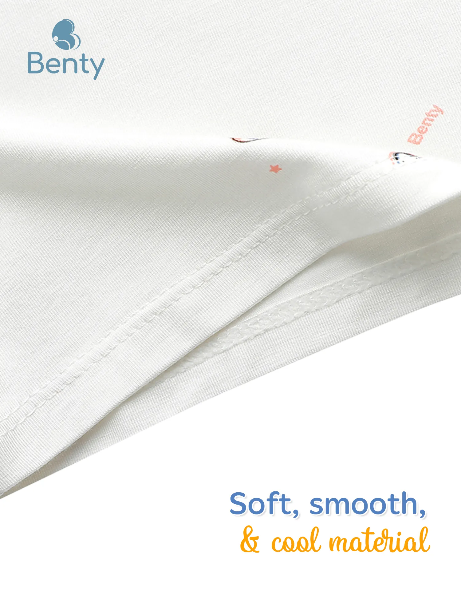 BENTY short sleeve shoulder button set in pink pattern soft