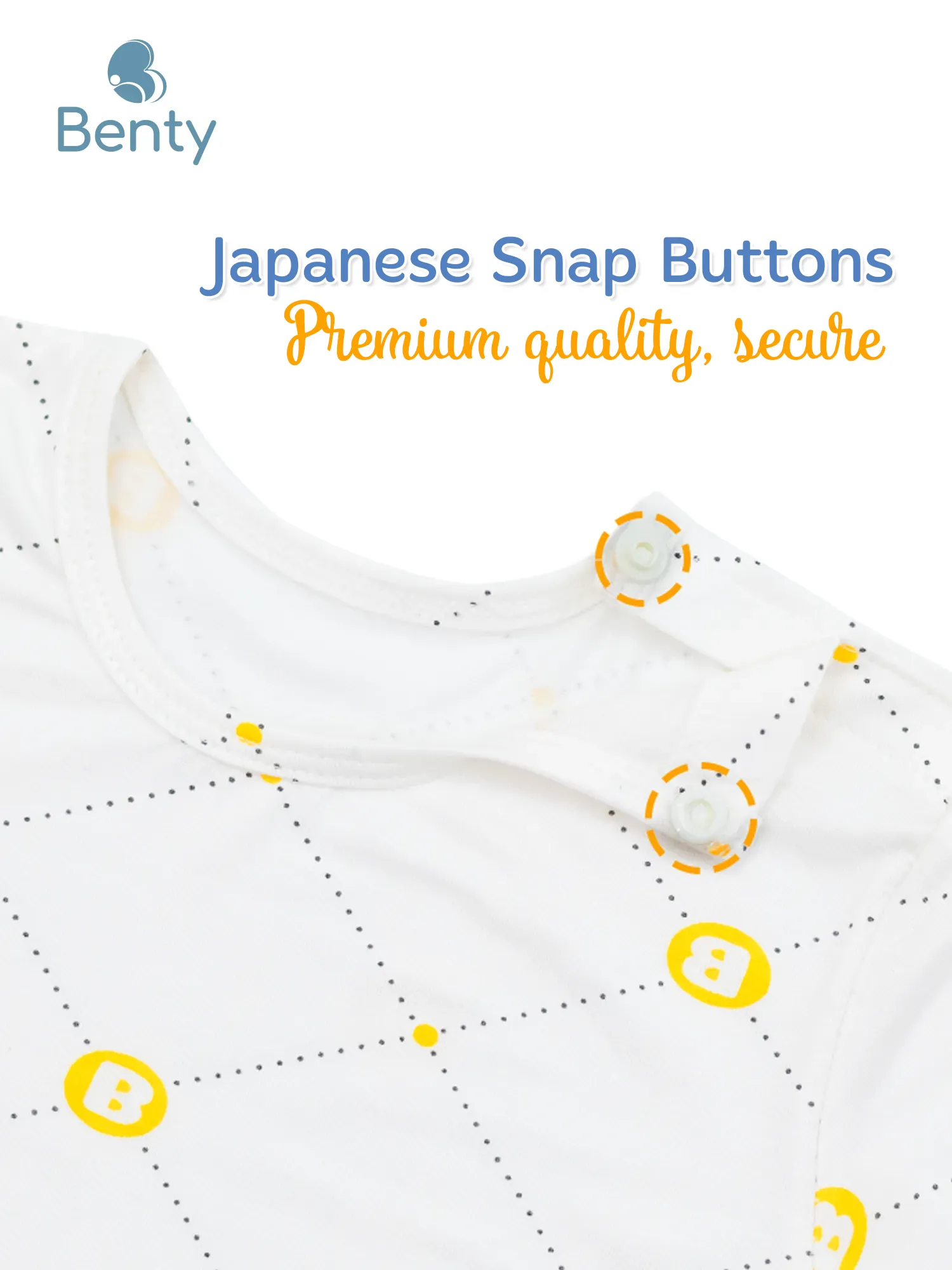 BENTY full print shoulder button set, soft and comfy