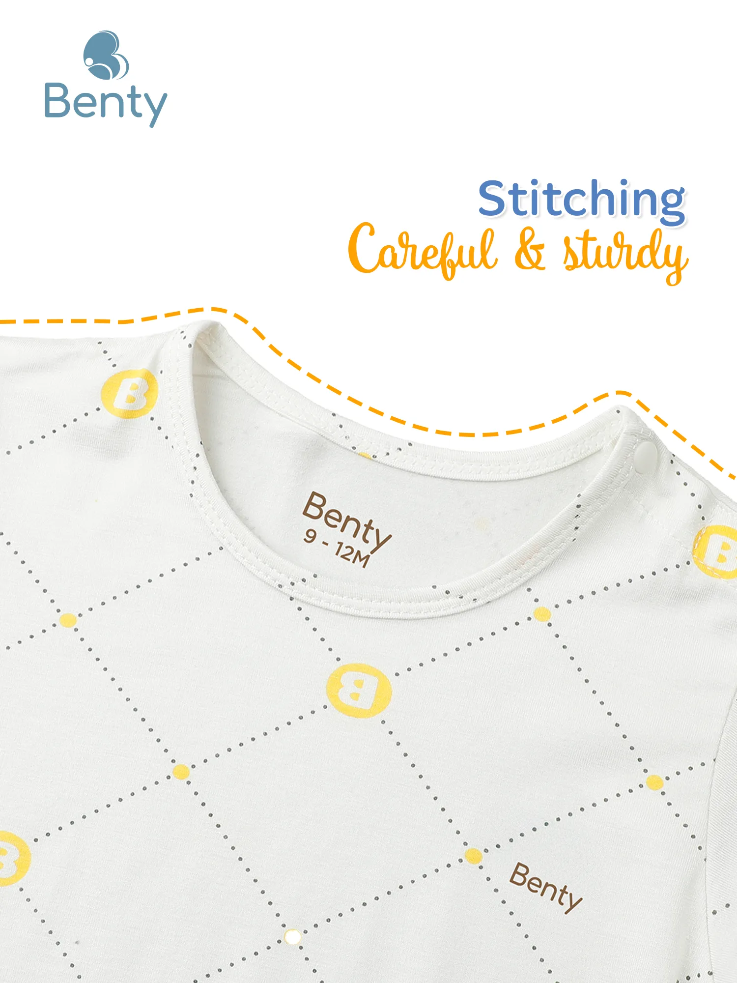 BENTY full print shoulder button set, soft and comfy