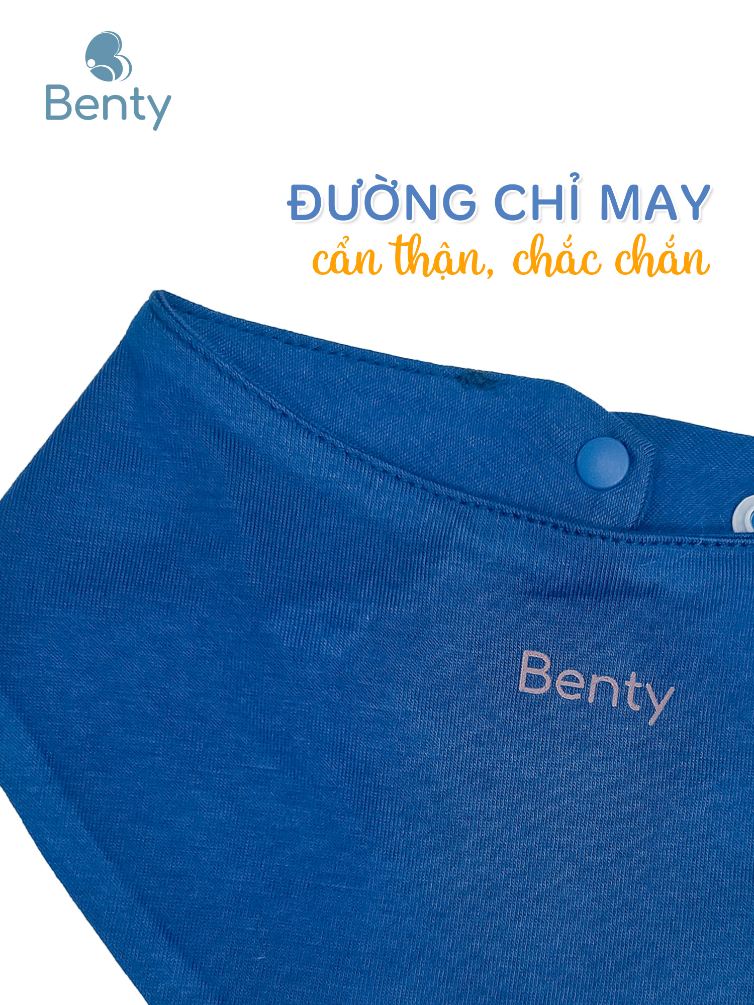 BENTY basic solid 2 layer triangle bib, cute design