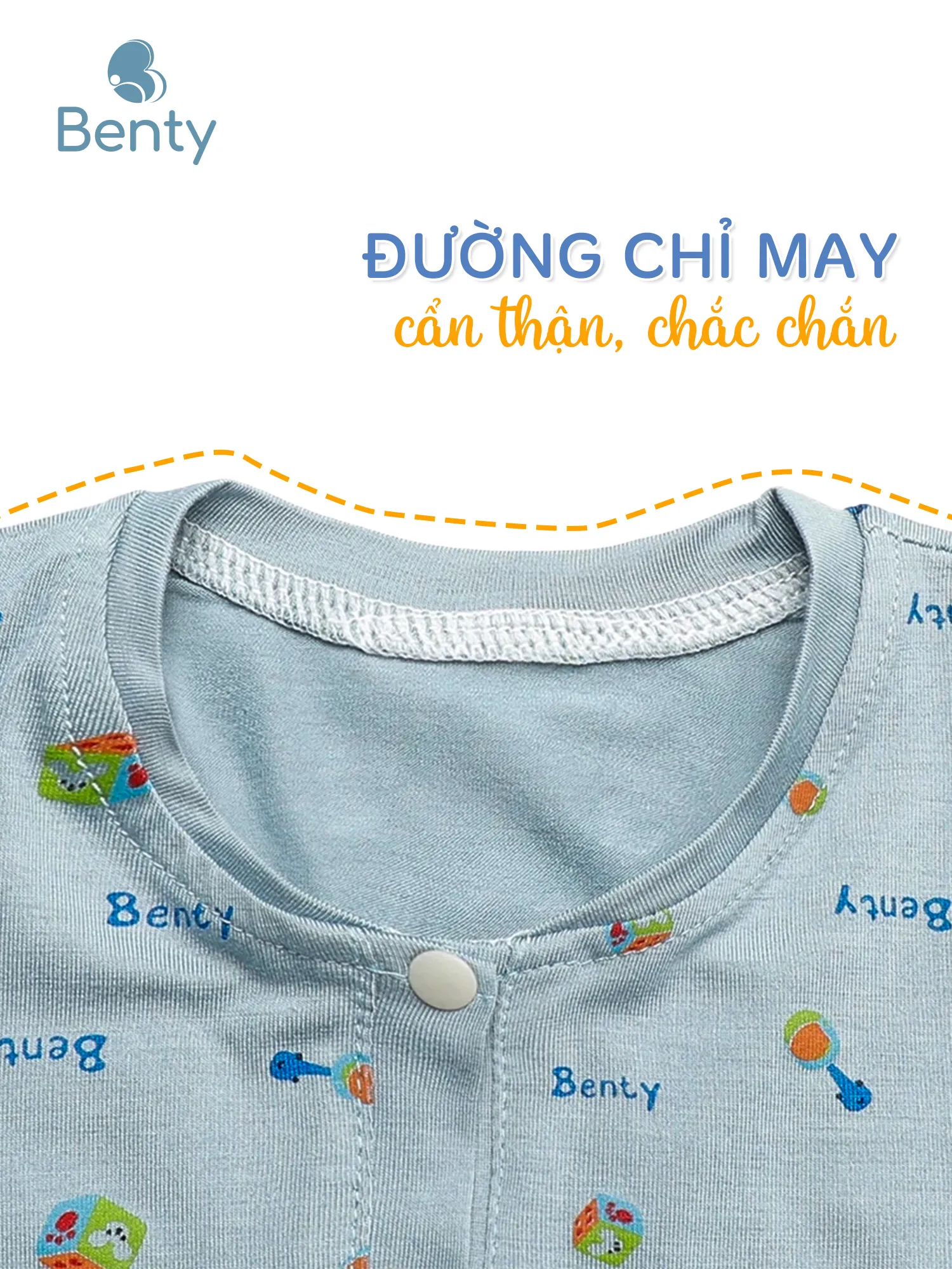 Dài cổ trụ họa tiết BENTY chất vải mềm mịn cao cấp cho bé