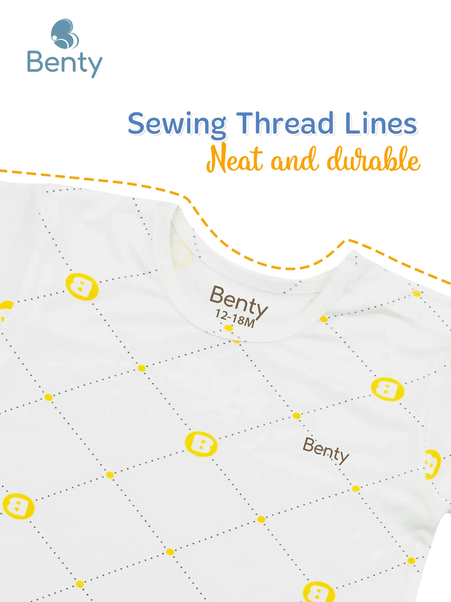 BENTY full print shoulder button set, soft and comfy