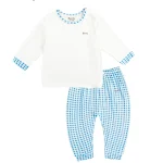 Dài cài vai phối caro bo tay BENTY dễ thương cho bé