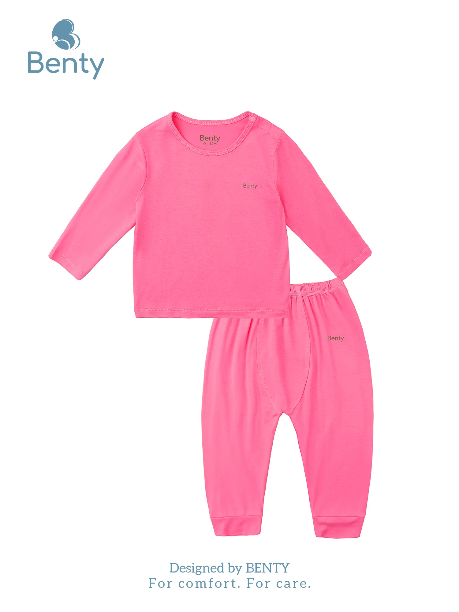 BENTY set long cute plain shoulder-button long for kids
