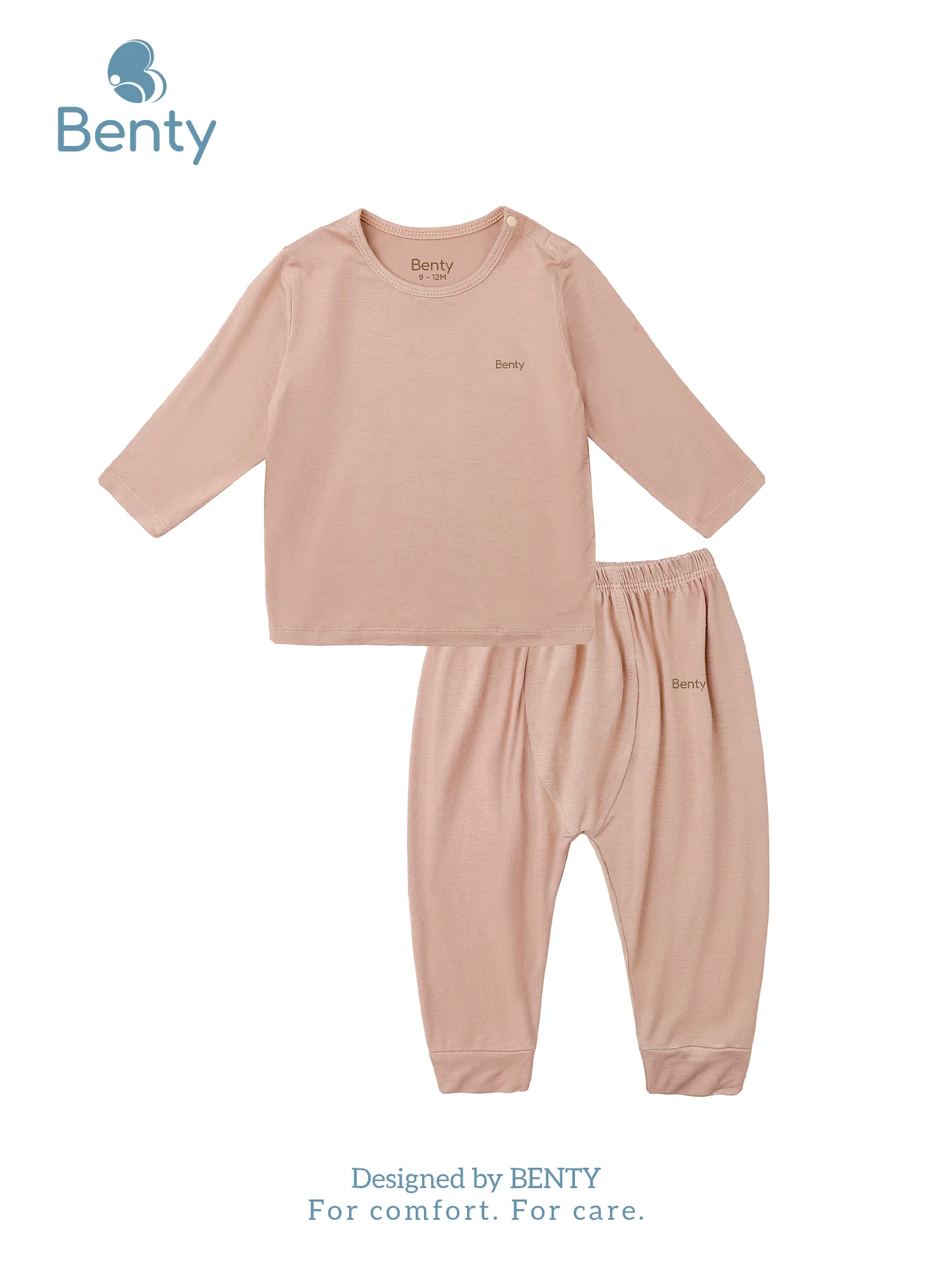 BENTY set long cute plain shoulder-button long for kids