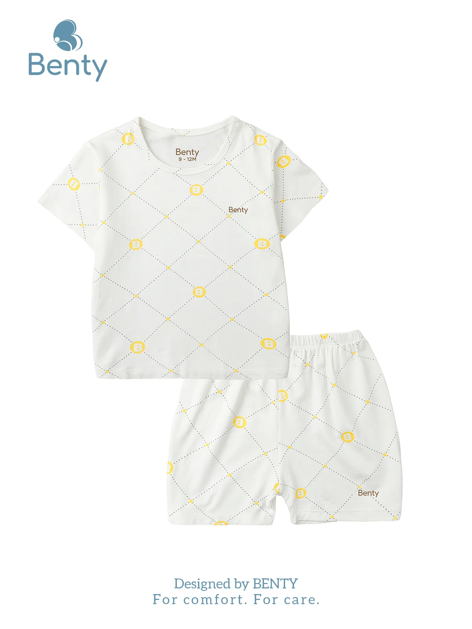 BENTY full print shoulder button set, soft and comfy