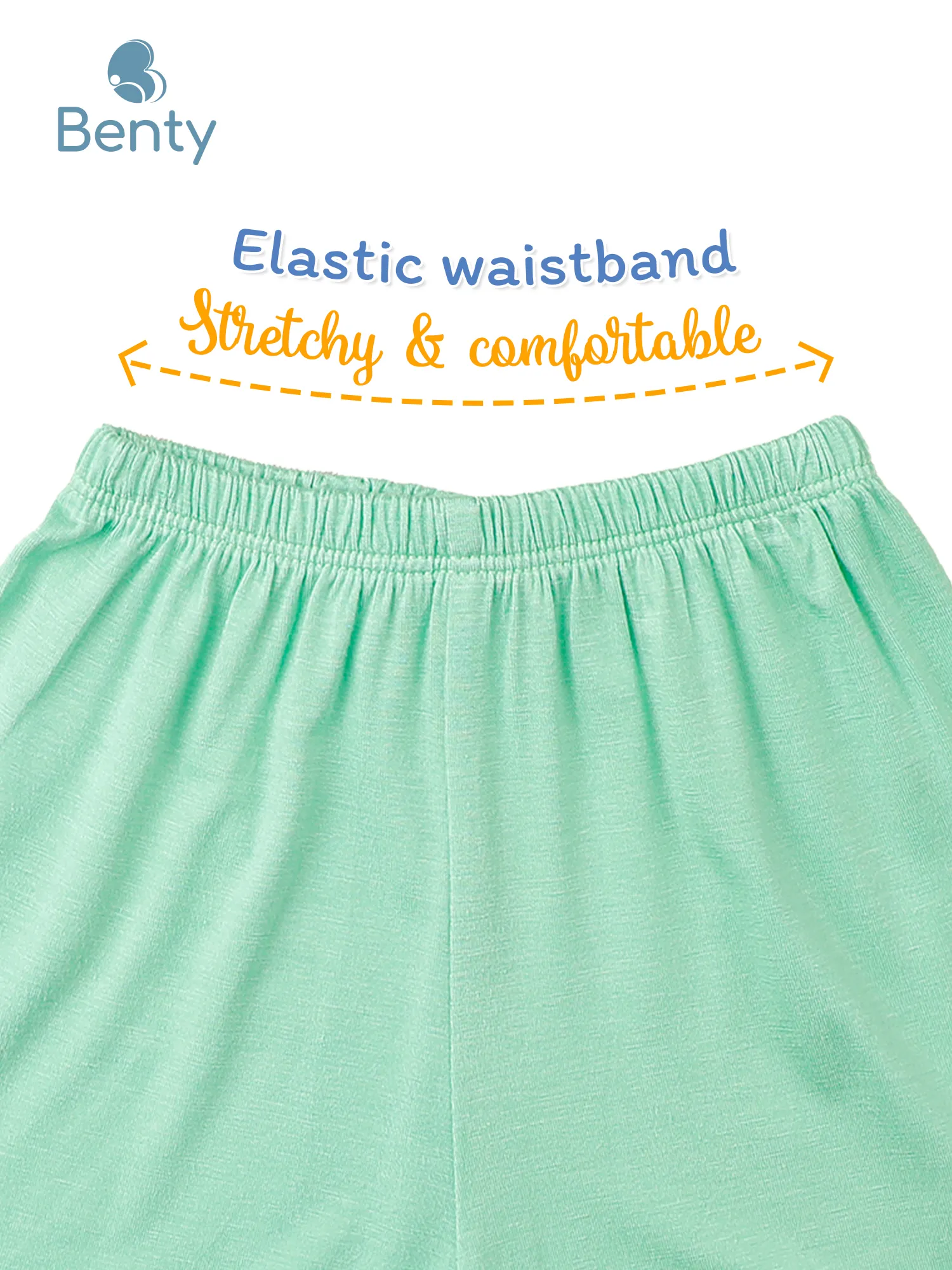 BENTY snap-shoulder short sleeve set, cute printed design