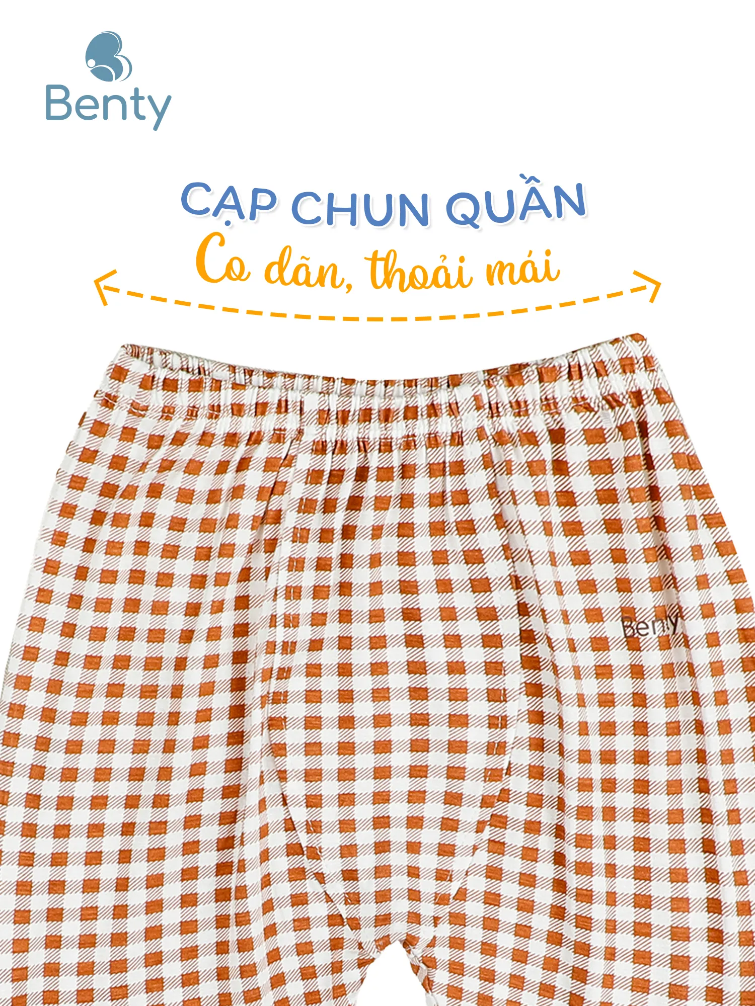 Dài cài vai phối caro bo tay BENTY dễ thương cho bé