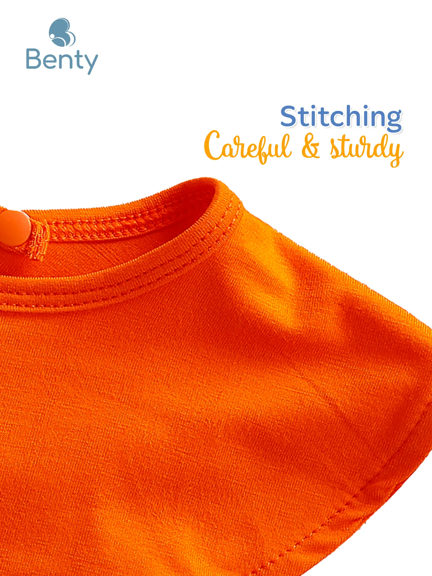 BENTY plain round bib, various colors, easy to clean