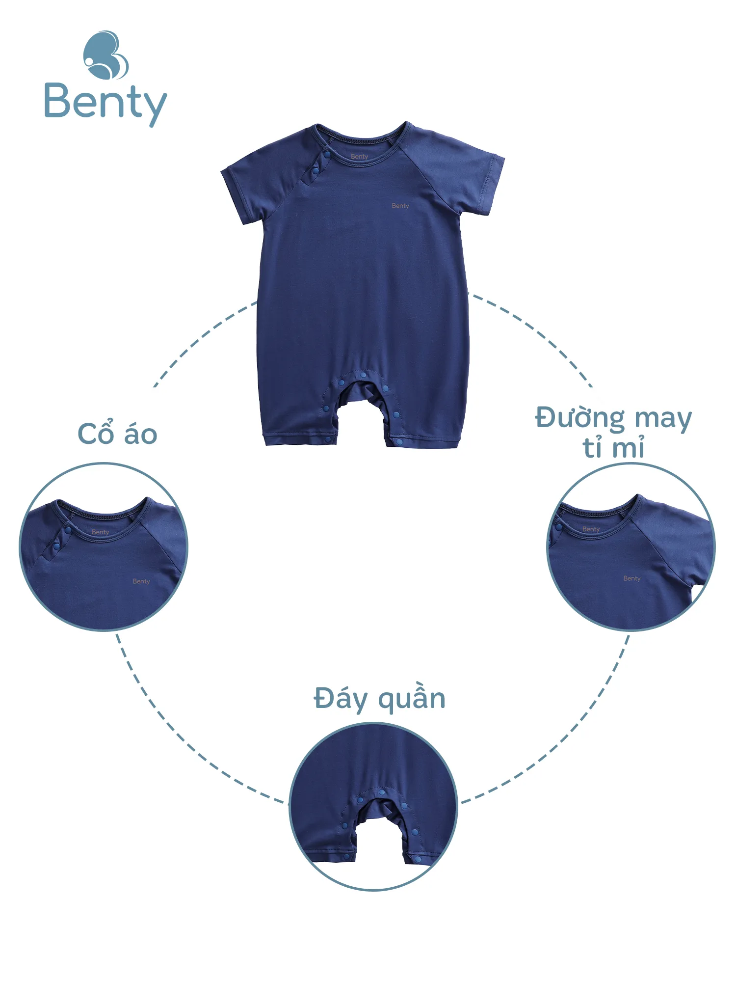 Body cộc tay cài chéo BENTY trơn basic, đa dạng màu sắc