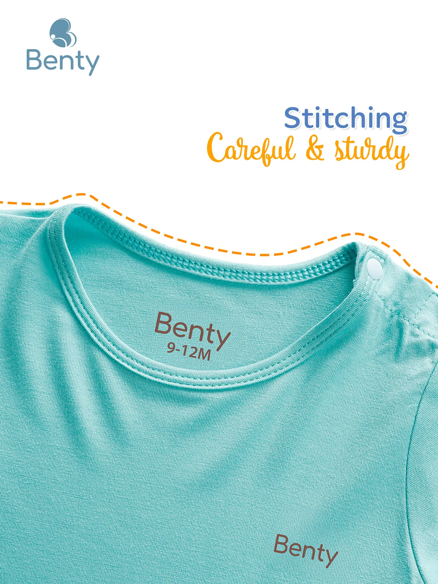 BENTY new solid color shoulder button short sleeve set