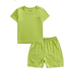 Bộ cộc tay cài vai trơn màu mới BENTY, an toàn da bé