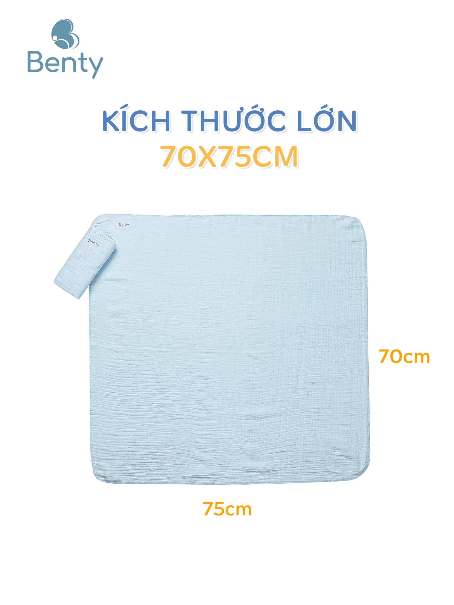 Khăn tắm BENTY thấm hút tốt, combo 2 khăn an toàn cho làn da của bé